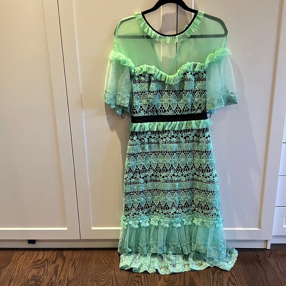 Elegant Green Lace Dress
